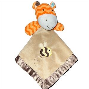 Circo Target Giraffe & Bee 14"x14" Plush Satin Baby Security Blanket Lovey